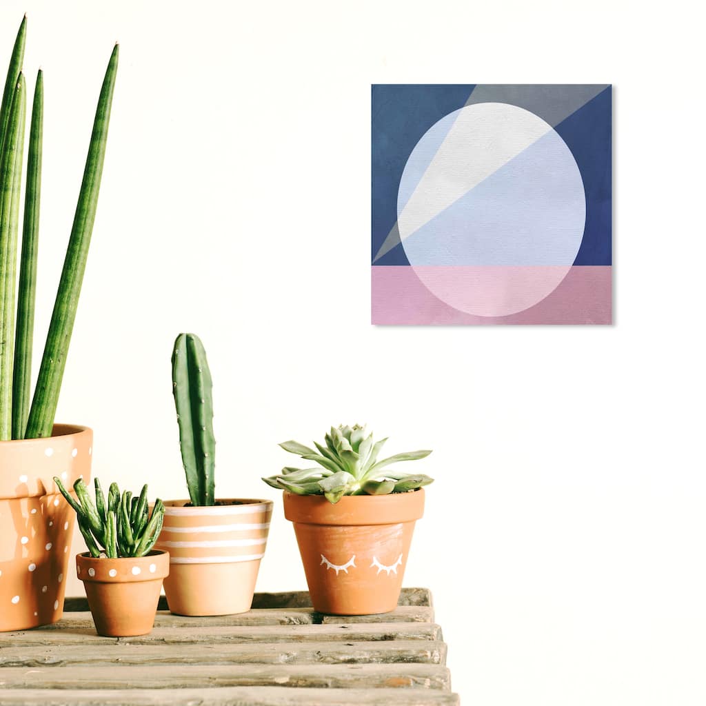 Wynwood Studio Canvas Abstract Geometric Pop Blue and Modern & Contemporary Wall Art Canvas Print