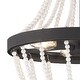preview thumbnail 7 of 29, Cauhu 4-light Farmhouse Coastal Beaded Empire Chandelier for Dining Room - 16'' W x 16'' D x 27'' H
