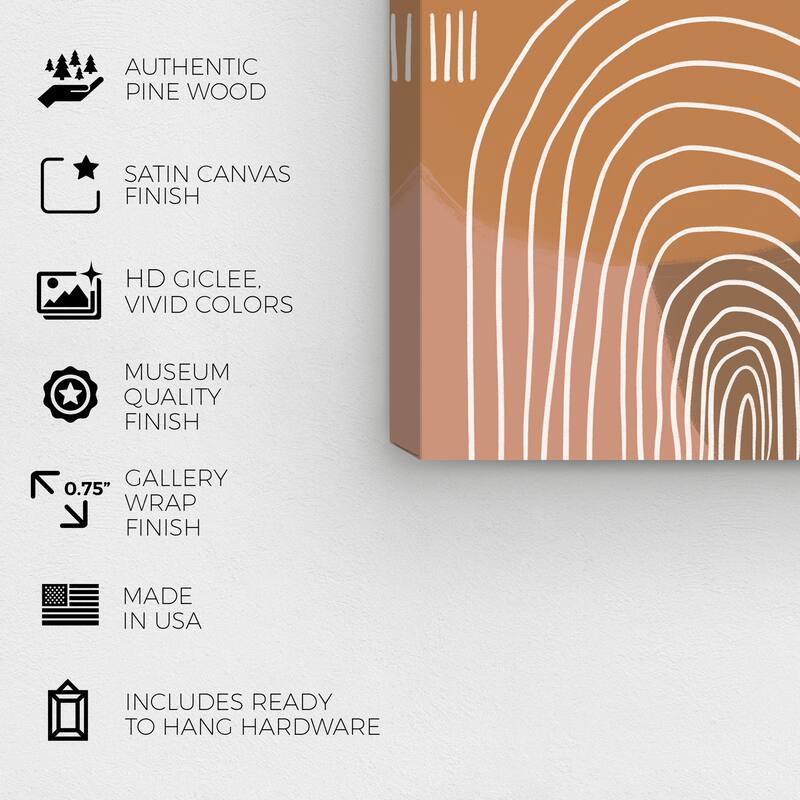 Wynwood Studio Canvas Abstract Feeling Sunny Brown and Light Brown Modern & Contemporary Wall Art Canvas Print