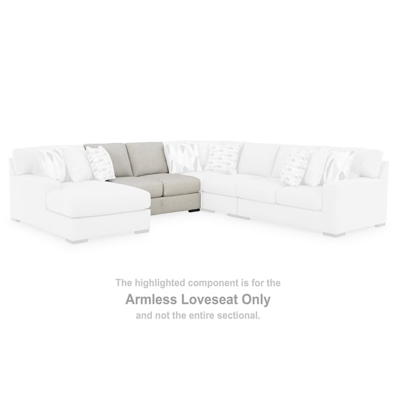 Signature Design by Ashley Laurelgrove Beige 3-Piece Double Chaise Sectional - 132" W x 68" D x 40" H
