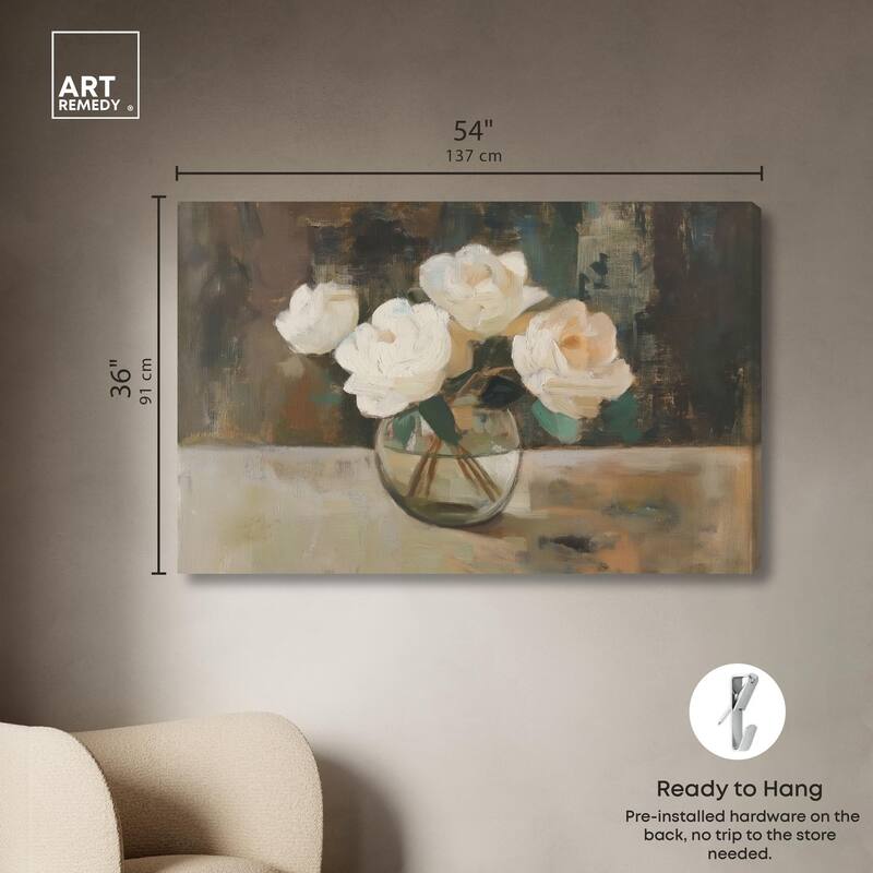 Creamy Cascade Cluster I Canvas by Art Remedy, Gallery Wrapped