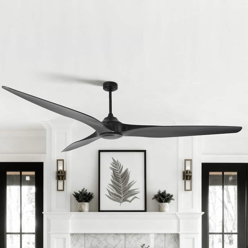 100" Industrial Black Extra Larger Propeller ABS 3-blade Outdoor Ceiling Fan without Light