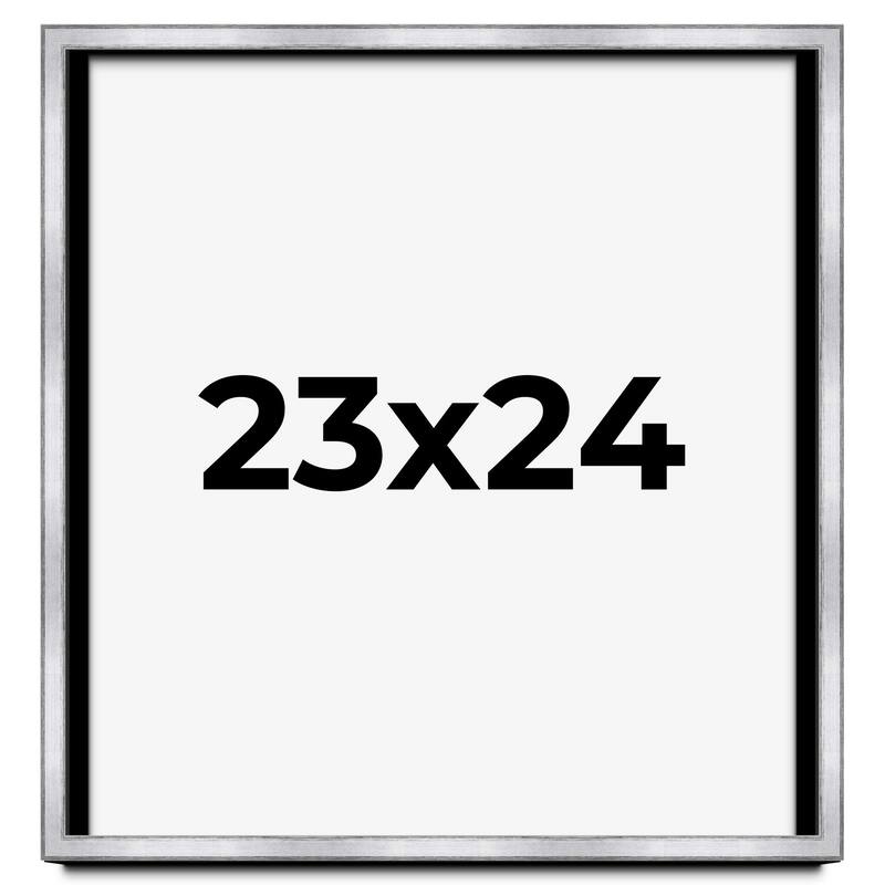 23x24 Shadow Box Frame Silver | 1.375 Inches Deep Real Wood