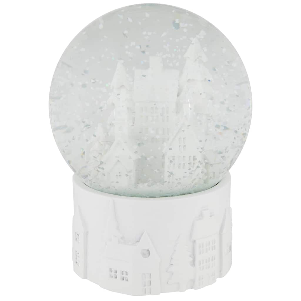 5.5" Snowy Christmas Church Musical Water Globe