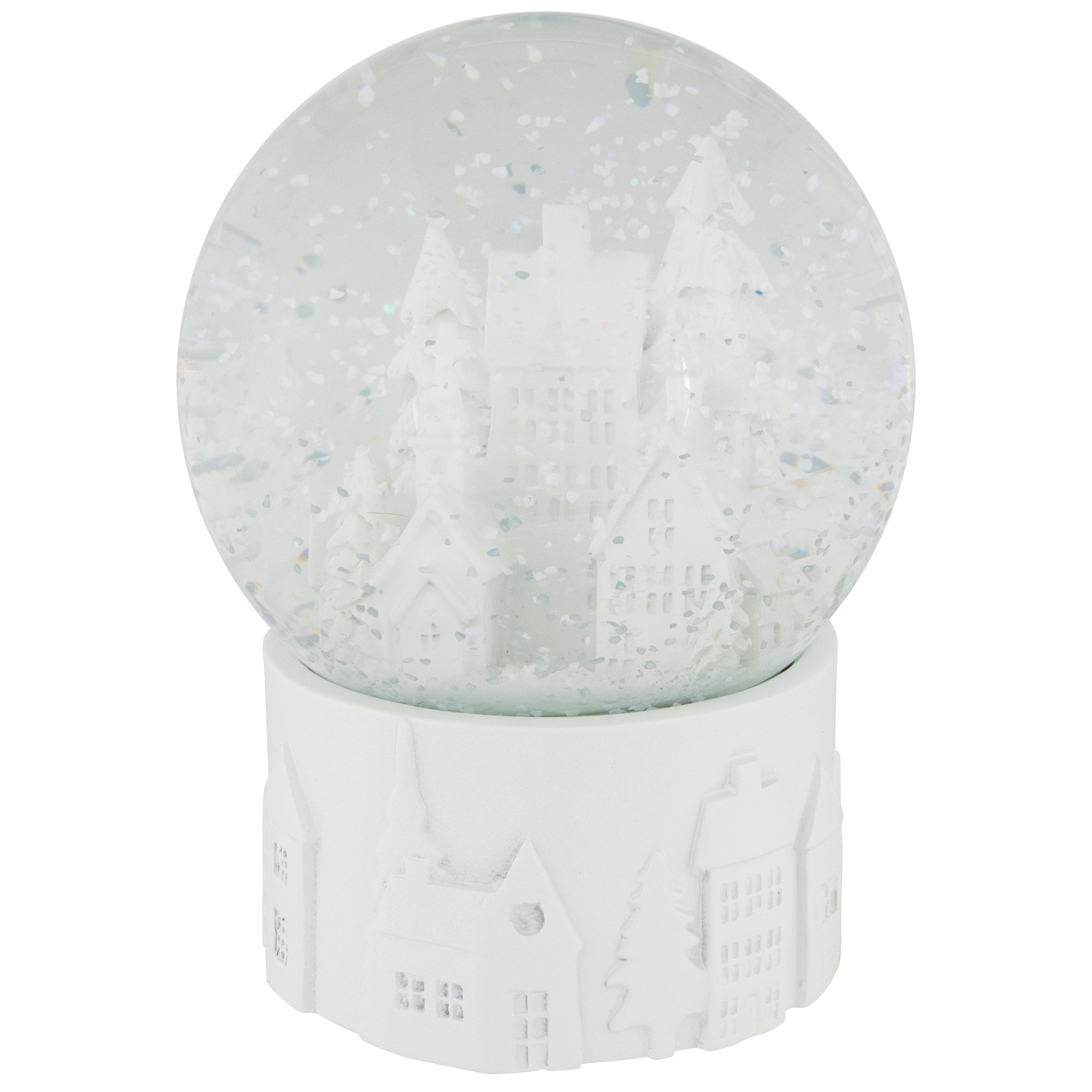 5.5" Snowy Christmas Church Musical Water Globe