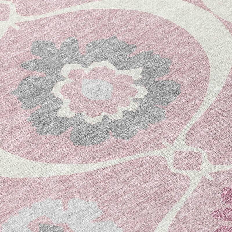 HomeRoots Medallion Transitional Rectangle Outdoor Rug