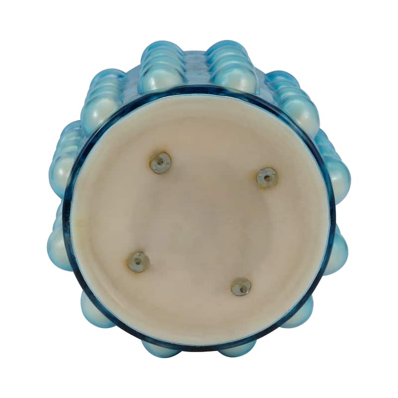 Sagebrook Home Artisan Glass 9" 81 Oz Bubble Candle Holder, Perfect Accessory for Stylish Decor Enthusiasts. - 9" x 9" x 7"