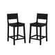 preview thumbnail 4 of 36, Linon Dahlia Wood 24-Inch Armless Counter Stool (Set of 2)