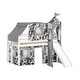 preview thumbnail 103 of 117, JACKPOT Prince & Princess Low Loft Twin Bed, Ladder Slide Tent & Tower