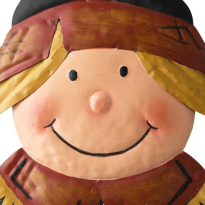 National Tree Company Scarecrow Girl Garden Stake Outdoor Decoration, Autumn Collection, 26 Inches - 26 in