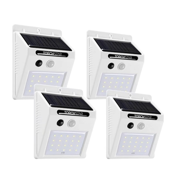 Torchstar 20 led solar motion sensor on sale lights wireless outdoor solar lights for garden