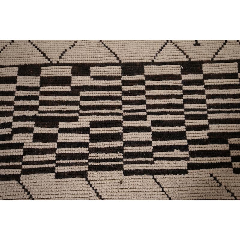 Trellis Moroccan Area Rug Handmade Wool Carpet - 8'0"x 10'9"