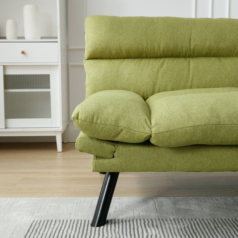 70.08" Teddy Fabric 2-Seater Loveseat Sofa with Thick Cushions, Metal Legs, and 600LB Weight Capacity