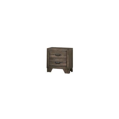 Brown 2 Drawer 16.4 in. W Nightstand with Sturdy Hardware and Ample Storage