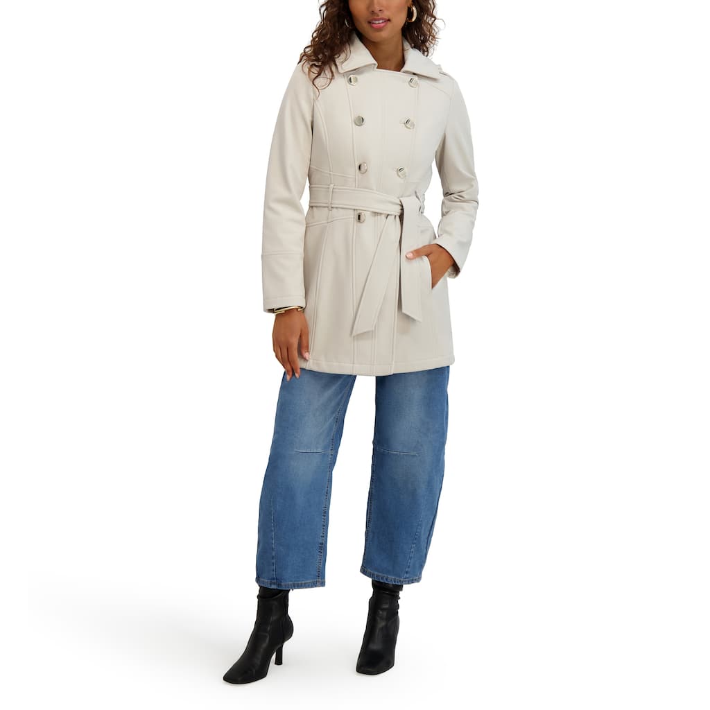 Kensie Water Resistant Hooded Soft Shell Jacket