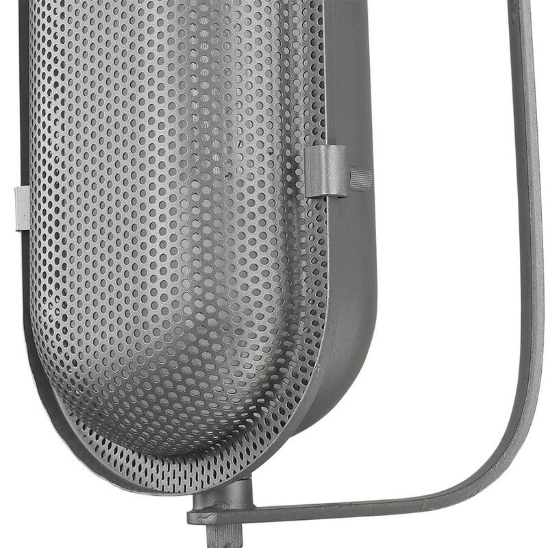 Grey Metal Plug-In Wall Sconce with Dual Adjustable Heads LED Ready - 8” x 29.50” x 7” (D x W x H)