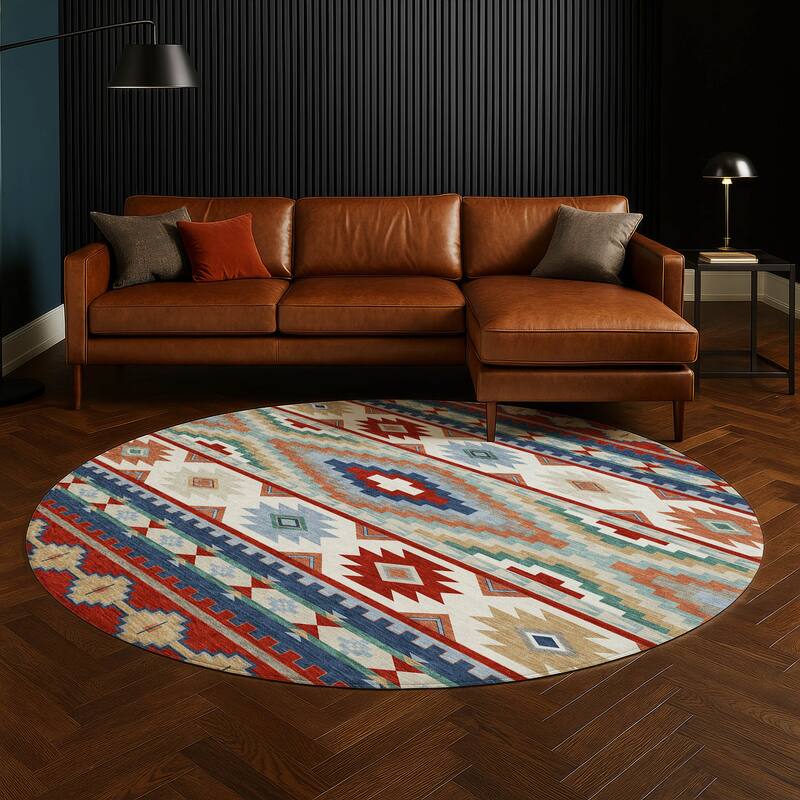 Machine Washable Indoor/ Outdoor Modern Ottawa Chantille Rug