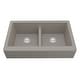 preview thumbnail 10 of 75, Karran Retrofit Farmhouse Quartz 34 in. Double Bowl 50/50 Sink Kit