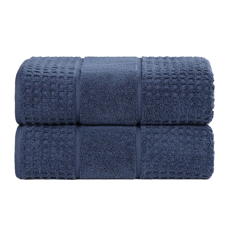 Superior Napa Zero Twist Cotton Soft Waffle Bath Sheet Set of 2