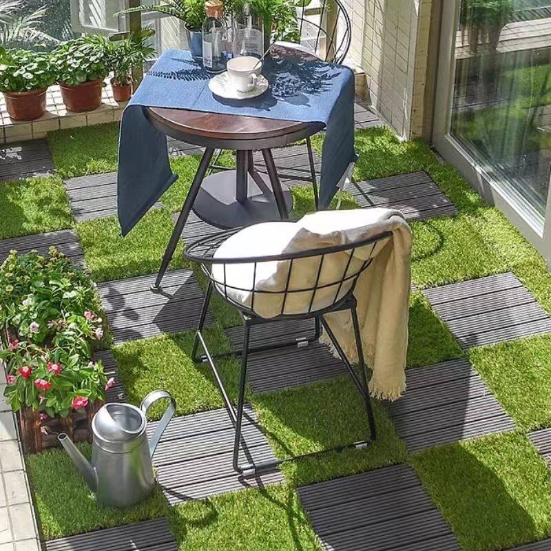 Artificial Lawn 36 PCS Interlocking Artificial Grass Tiles For Patio, Balcony, Backyard, Artificial Turf Floor
