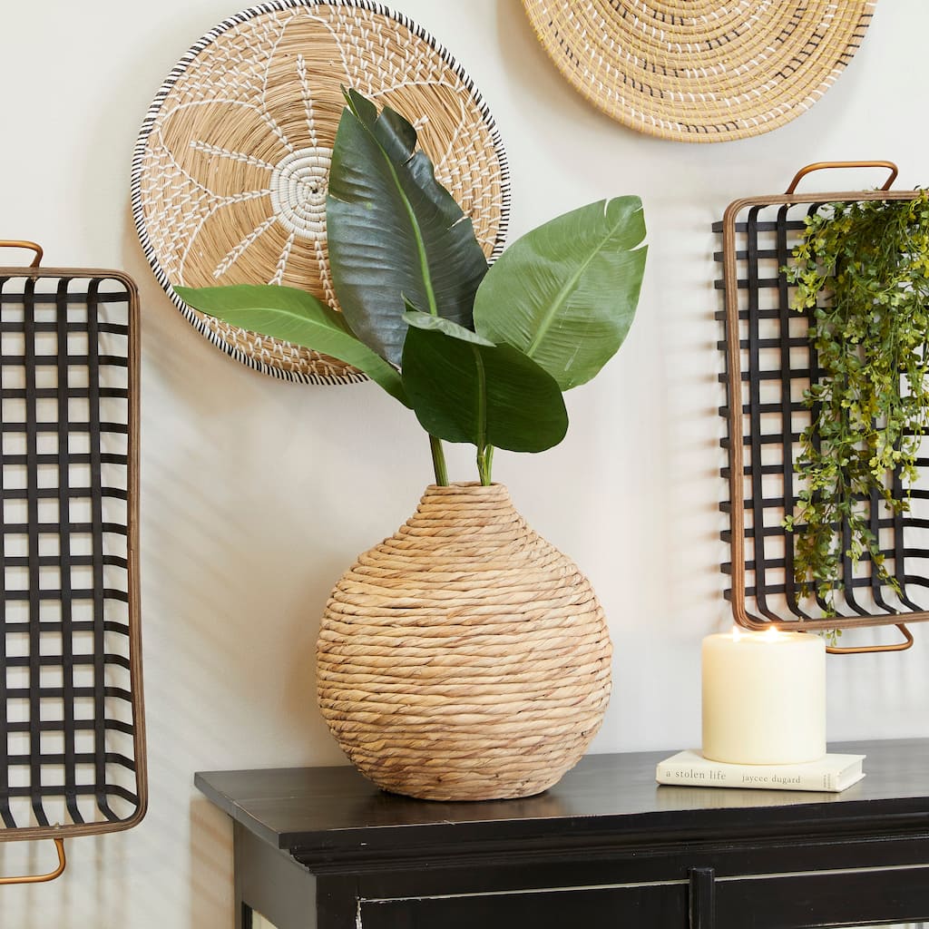 Brown Seagrass Handmade Woven Vase