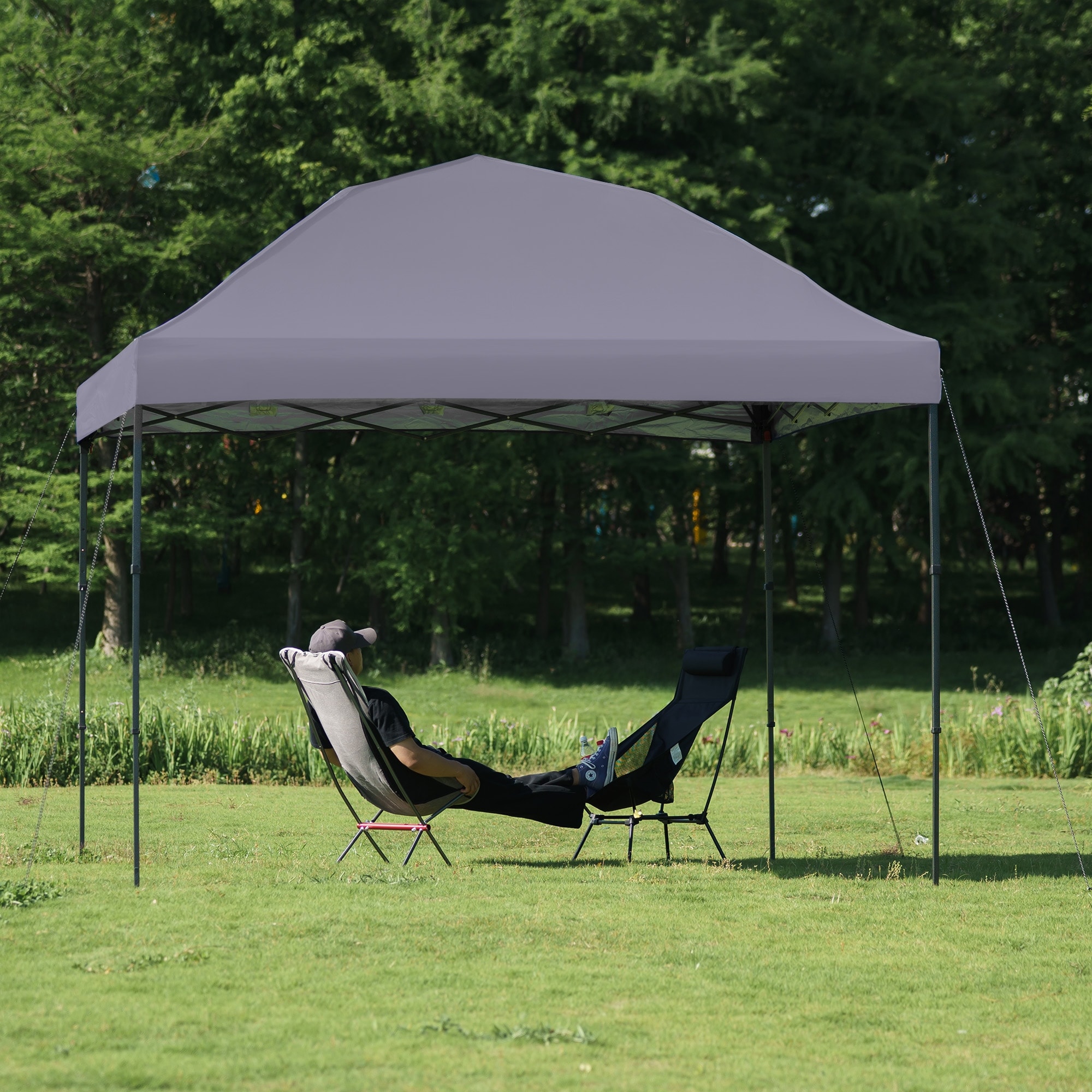 One push canopy outlet
