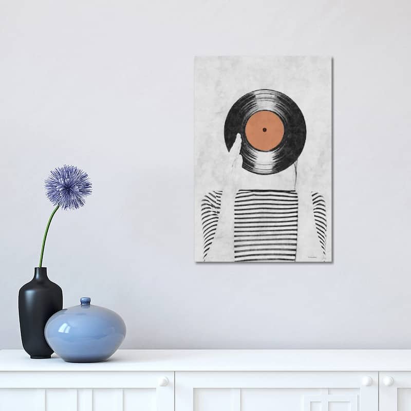 iCanvas "Vinyl Record Head" by Underdott Art Canvas Print - 18x12x1.5