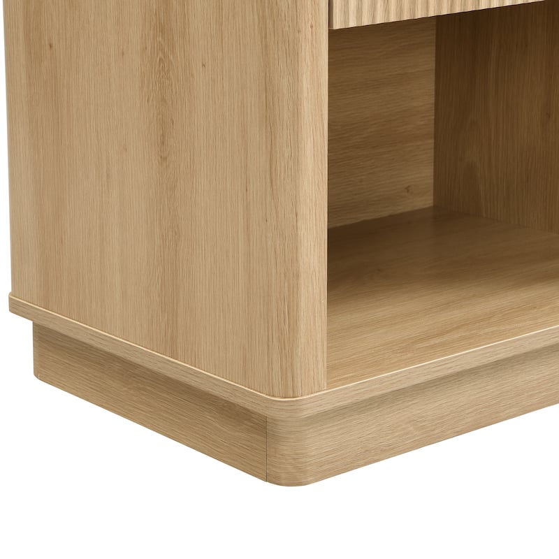 Christopher Knight Home - Suzie Modern Nightstand with Built-in Outlet & USB Port, Storage Drawer, and Charging Station