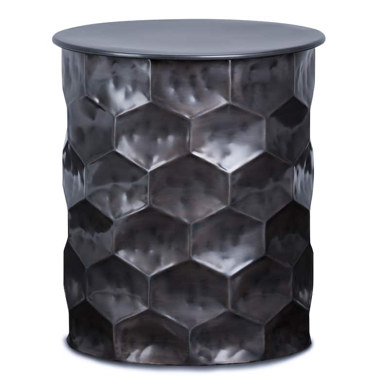 WYNDENHALL Kacey Industrial 17 inch Wide Metal Storage Accent Side Table, Fully Assembled