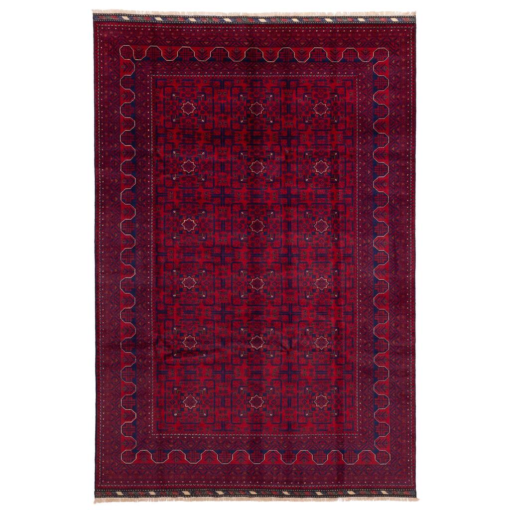 ECARPETGALLERY Hand-knotted Finest Khal Mohammadi Red Wool Rug - 6'10 x 10'2