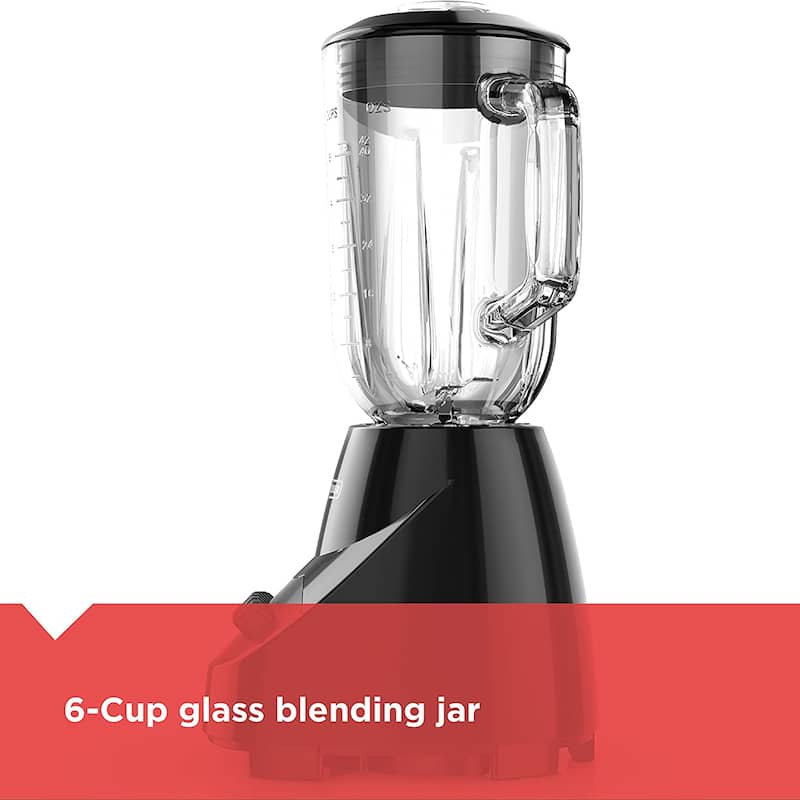Black and Decker 5 Cup 10 Speed 550 Watt Glass Jar Blender in Black