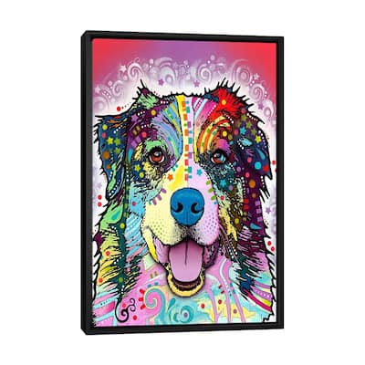 iCanvas "Australian Shepherd" by Dean Russo Framed Canvas Print