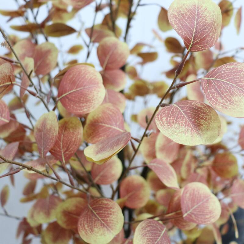 Artificial Eucalyptus Tree, Realistic Fall Eucalyptus Leaves Stems Autumn Fall Leaves Faux Tree Decorations