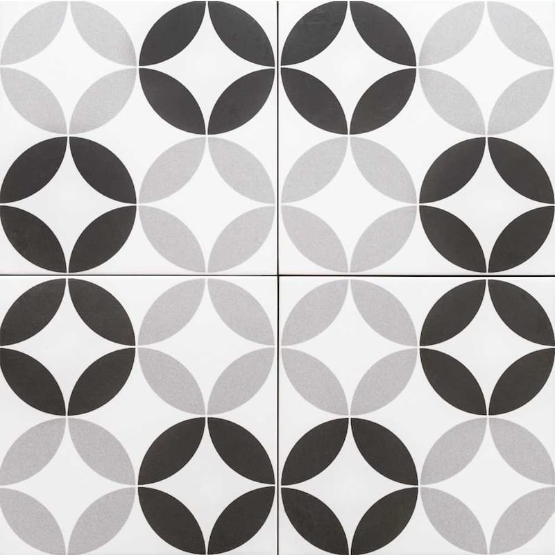 Twinkle 9x9 Matte Porcelain Encaustic Tile - Floor, Wall, Backsplash