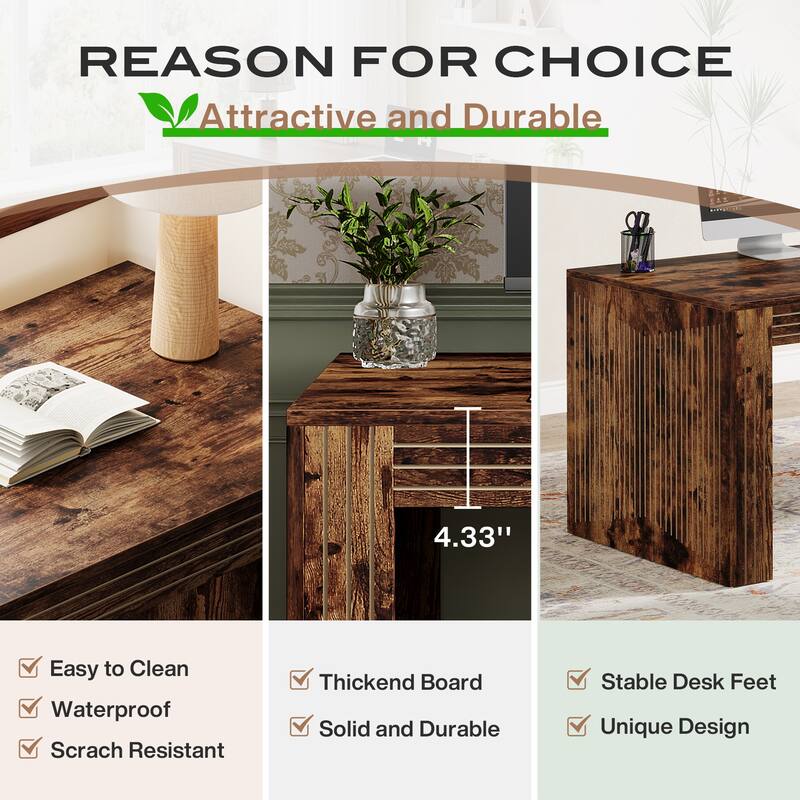 79 Inch Extra Long Desk, Two Person Desk, Double Computer for Home Office