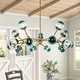 preview thumbnail 3 of 12, 15-Light Modern Large Sputnik Glass Chandelier Cluster Blue Glass Bubble Pendant Light for Dining Room - 40.2 in. W x 13.8 in. H