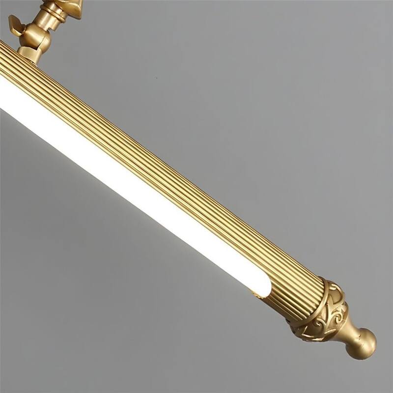 17 in Sculptural Antique Brass LED Vanity Light - 17 in
