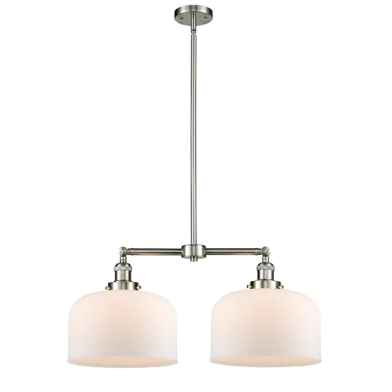 Innovations Lighting X-Large Bell 2 Light 21" Wide Linear Chandelier