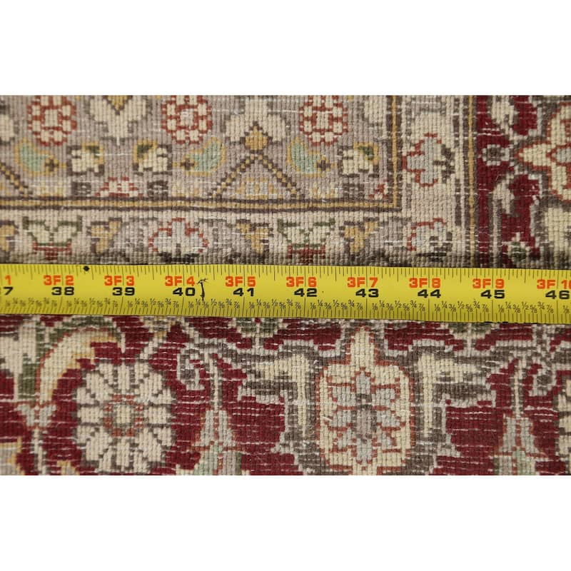 Wool/ Silk Vegetable Dye Tabriz Mahi Oriental Area Rug Hand-knotted - 4'0" x 6'4"