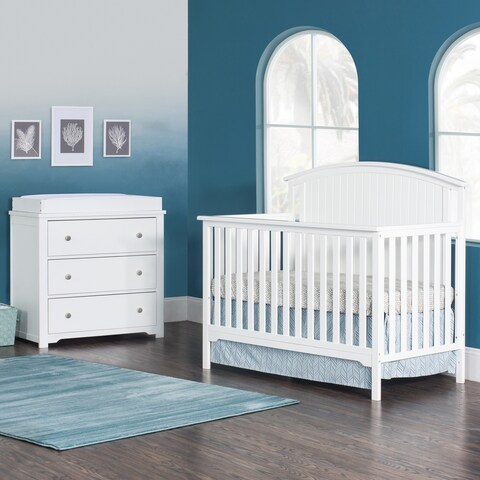 Forever Eclectic Cottage Curve Top 4 in 1 Convertible Crib