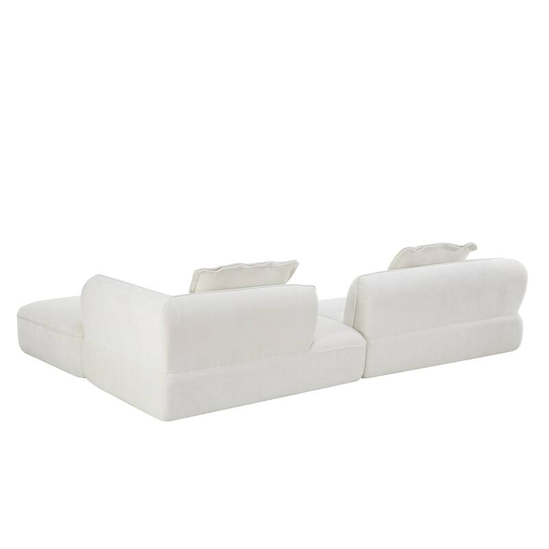 Christopher Knight Home - Modern Upholstered Sectional Sofa with Curved Silhouette