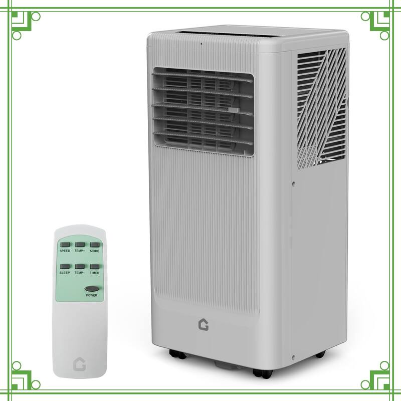 10000 BTU 3-in-1 Portable Air Conditioner with Remote, Quiet AC with Dehumidifier, Fan, Window Kit - Grey