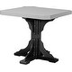 preview thumbnail 20 of 43, Poly Lumber Square Table Counter Height - Dove Grey & Black