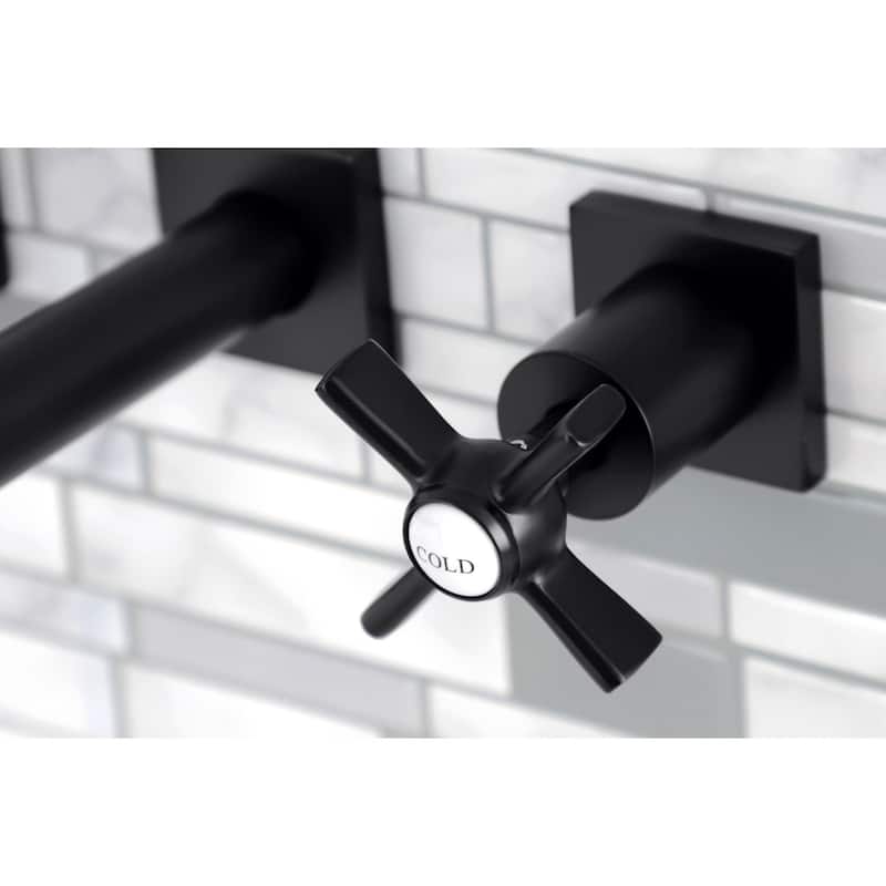 Kingston Brass Millennium 1.2 GPM Wall Mounted Widespread Bathroom