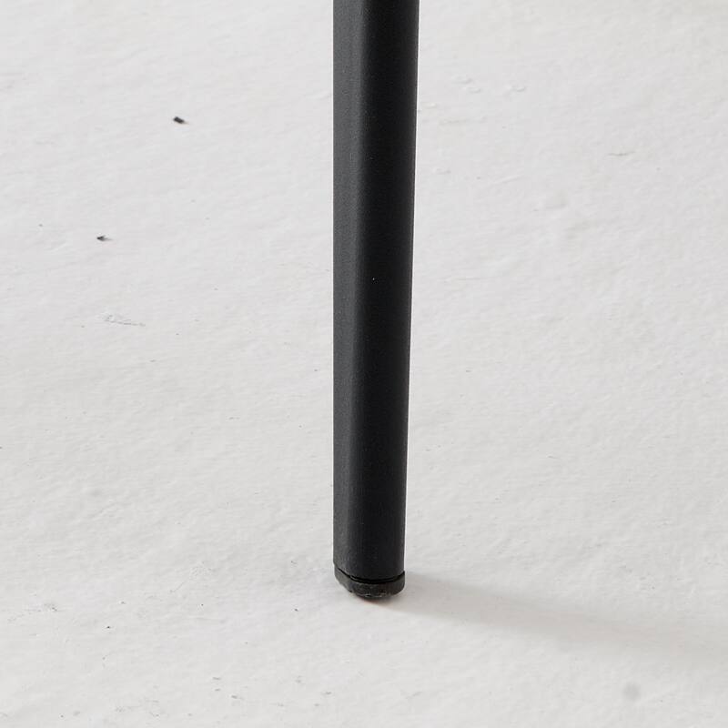 4 PCS Modern Dining Room Chairs, Upholstered Faux Leather Cushion Seat & Sturdy Metal Legs