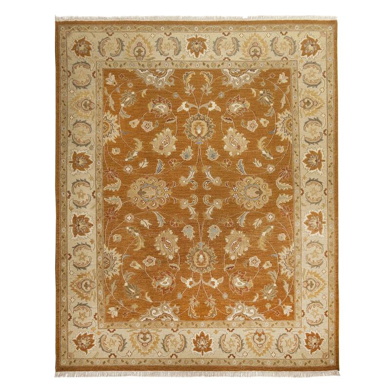 Rust/Ivory Soumak Flatweave Area Rug - 8' x 10' - 8' x 10' - 8' x 10' - Rust/Ivory