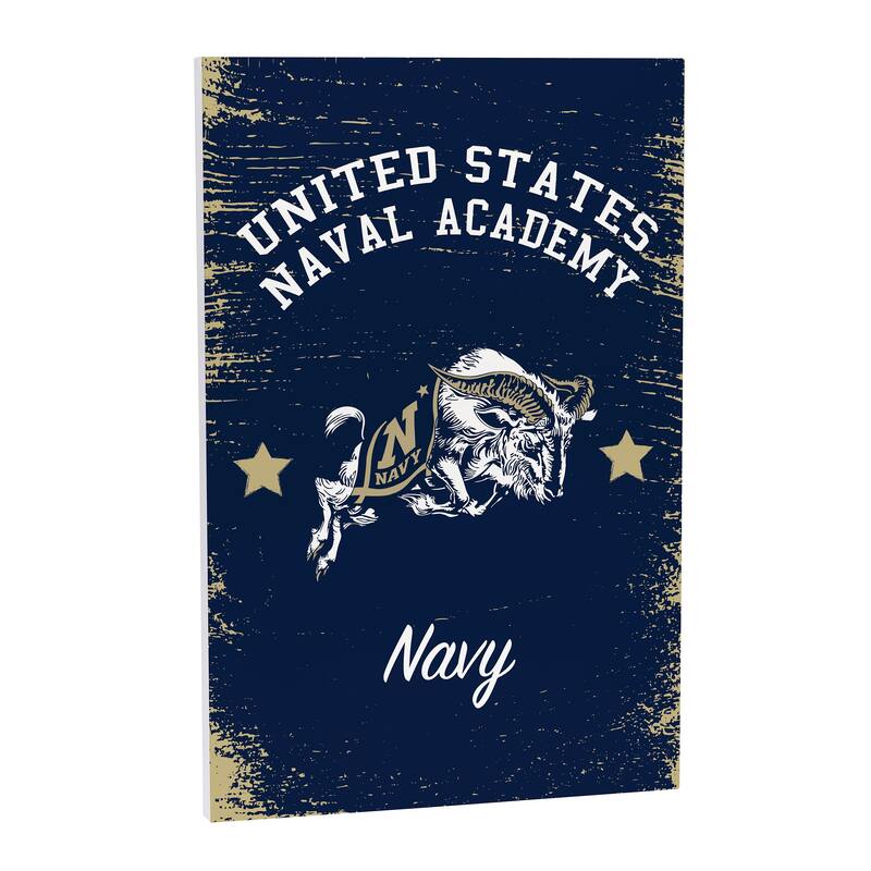 US Naval Academy Wooden Door Decor Wall Sign - Multi-Color - 16 x 24
