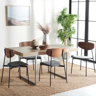 SAFAVIEH Cael Modern Industrial Farmhouse Dining Table - 59 in. W x 33 in. D x 30 in. H