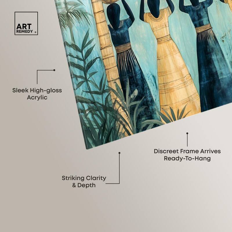 Walk Under Palms Acrylic by Art Remedy, Ready to Hang