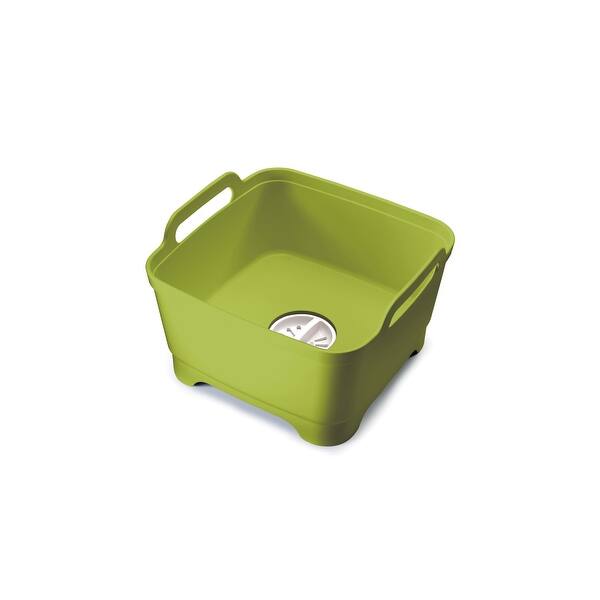 Shop Joseph Joseph 85059 Wash And Drain Dish Tub With Draining Plug 12 4 Inch X 12 2 Inch X 7 5 Inch Gren Green Overstock 18778897
